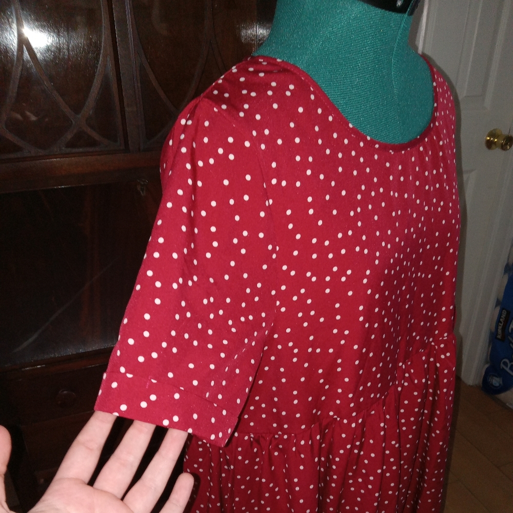 Shein red polka dot size XL